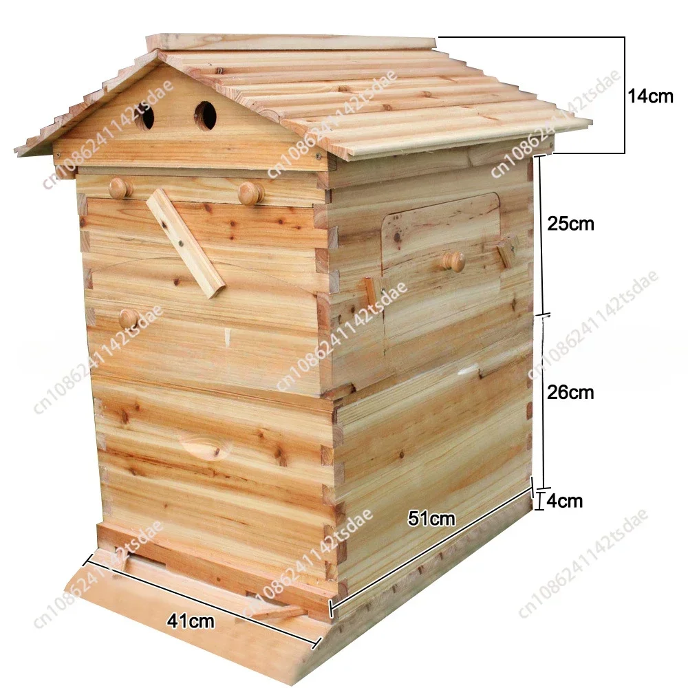 

Hot Sale Wooden Bee Hive Box Honey Automatic Auto Self Flowing Beehive