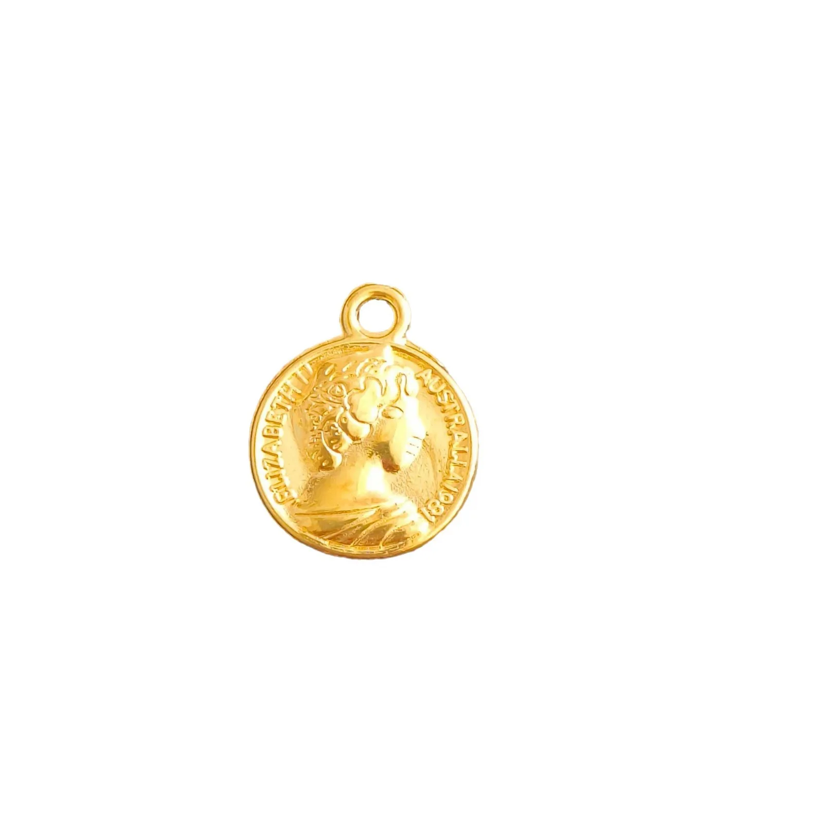 Right Road New High-end Designed Niche 20pcs/pack 12-20mm Gold Silver Head Small Head Head Pendant Accessories Wholesale