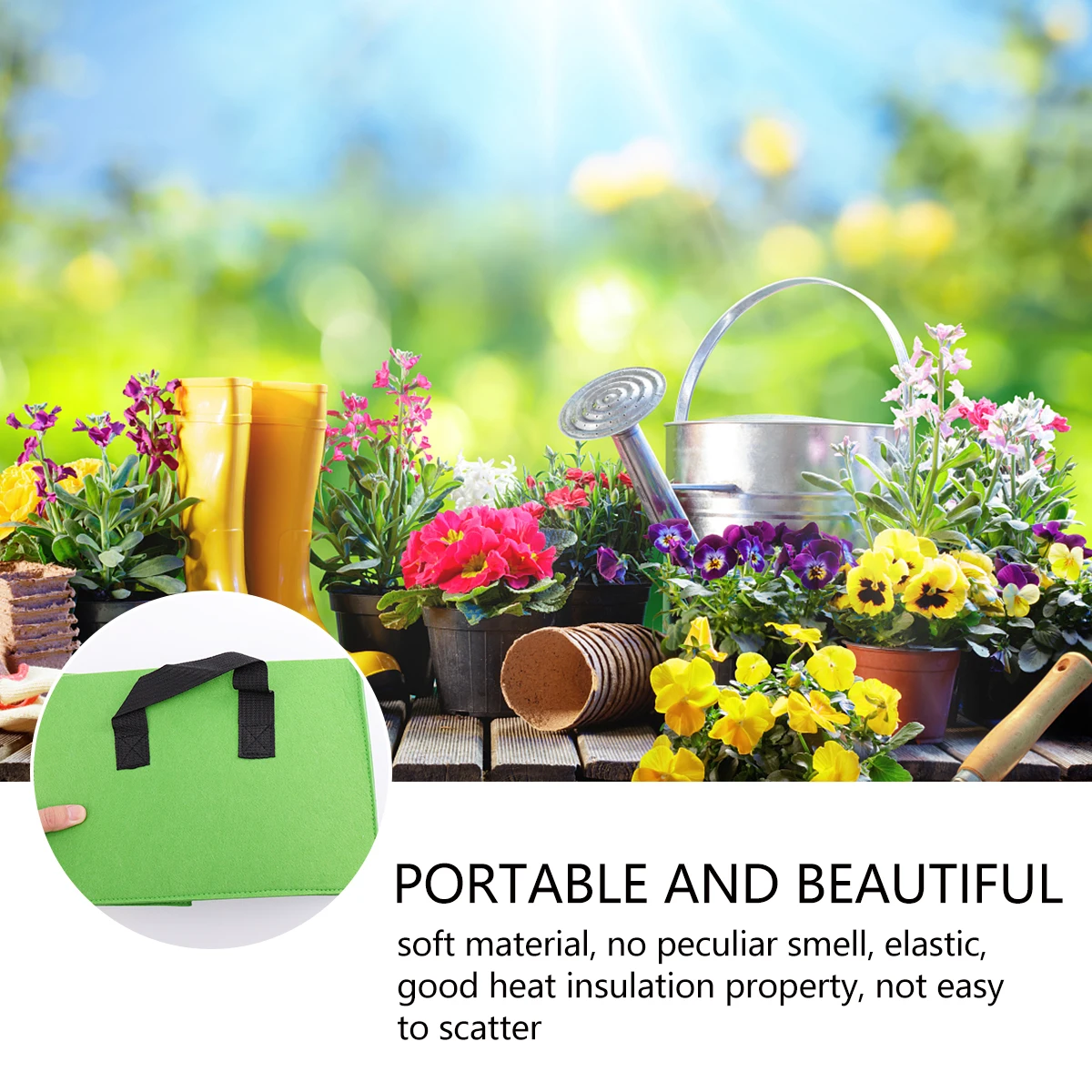 

Raised Flower Garden Pot Vegetable Grow Bag Bags for Plants Tree Planting Fabric Planter