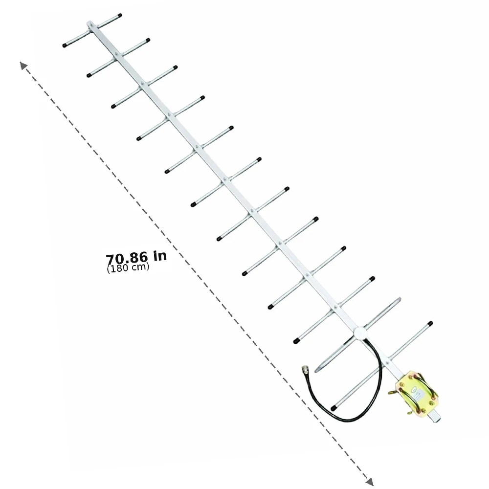 High Gain 12 Elements Yagi Antenna 433M HAM Radio 430-440MHz Repeater N Female UHF Station Aeria for 430-440MHz Frequency