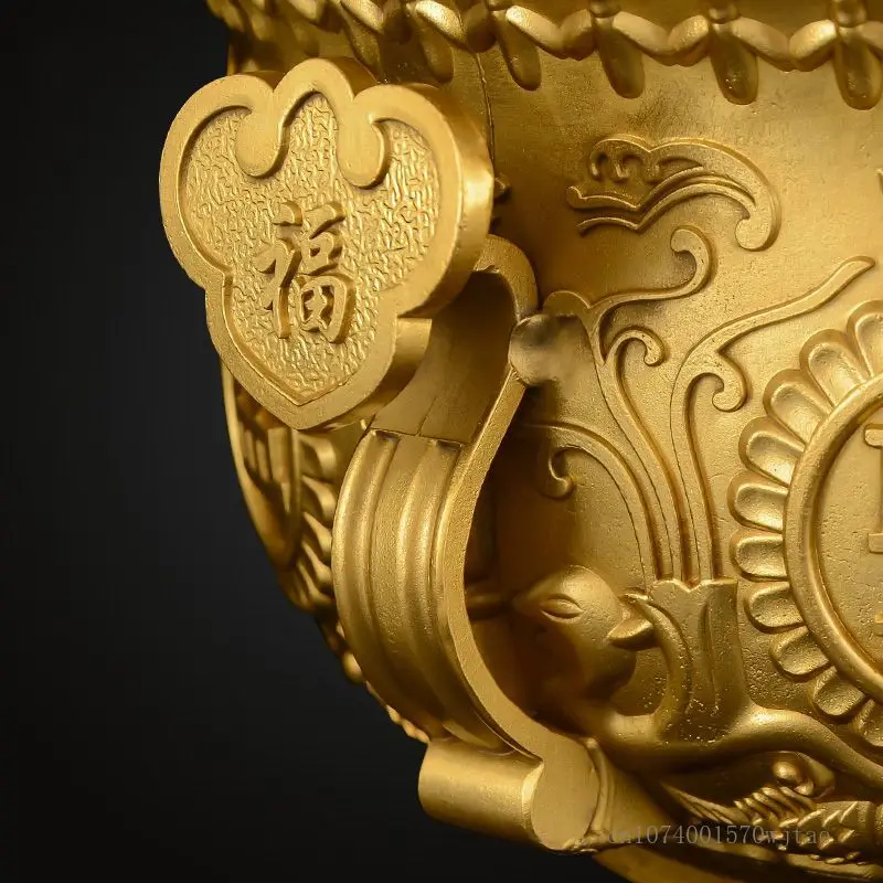 Creative Brass Ruyi Cornucopia Decoration, Home Living Room, Shop Opening for Buddha Supplies, Blessing Gift, Decor Bowl, 1Pc