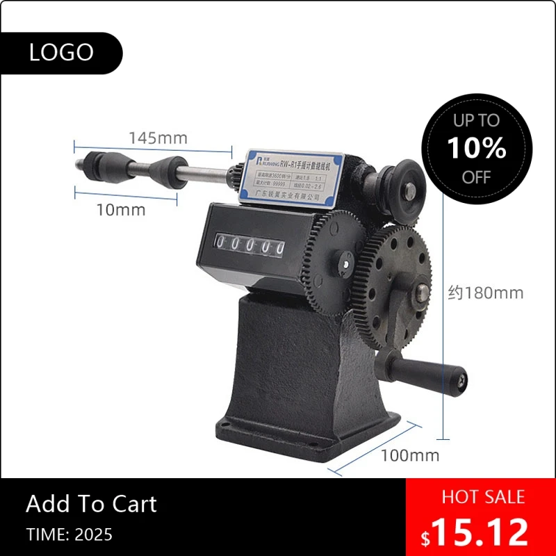 

080808Низкая цена RW-1 Ручная намоточная машина двойного назначения Ручная машина для подсчета катушек Намоточное устройство 0-9999 Отчетчик