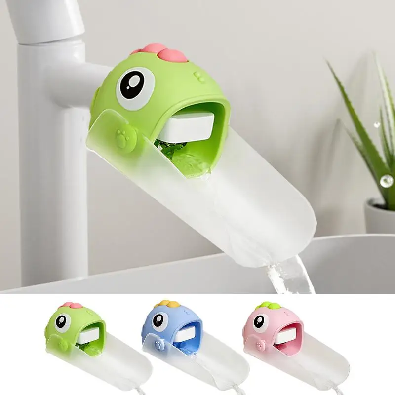 Faucet Extender For Bathroom Sink Faucet Handle Extender 360 Degrees Rotating Dinosaur Design Kids Sink Extender Kids Hand