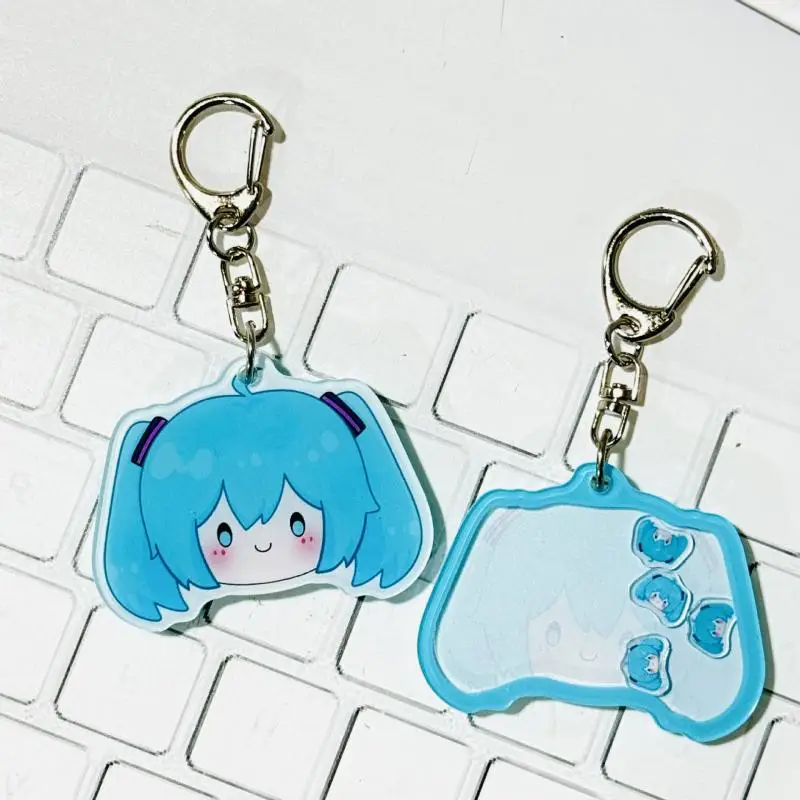 Kawaii Cute Hatsune Miku Pendant Key Chain Bag Decoration Acrylic Cartoon Anime Versatile Cute Girl Birthday Gift For Girlfriend