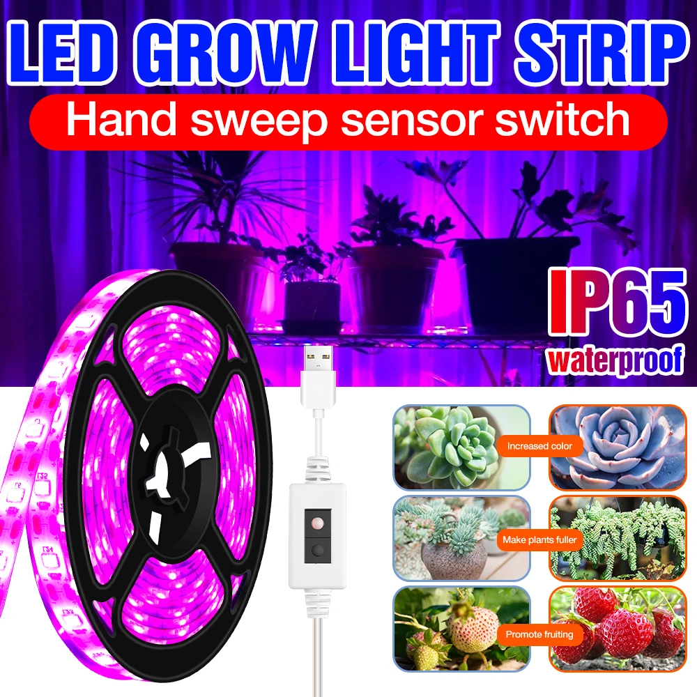 

USB Plant Grow Light Led Phyto Lamp Tape Waterproof Led Grow Lights Greenhouse Hydroponics Phytolamp Indoor Cultivation Tent