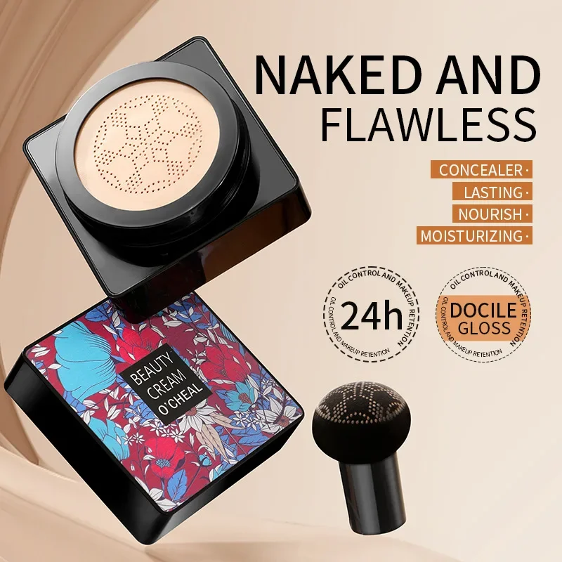 Air Cushion Foundation CC Cream Lightweight Natural Moisturizing Concealer Long Lasting Even Skin Tone Contour Makeup