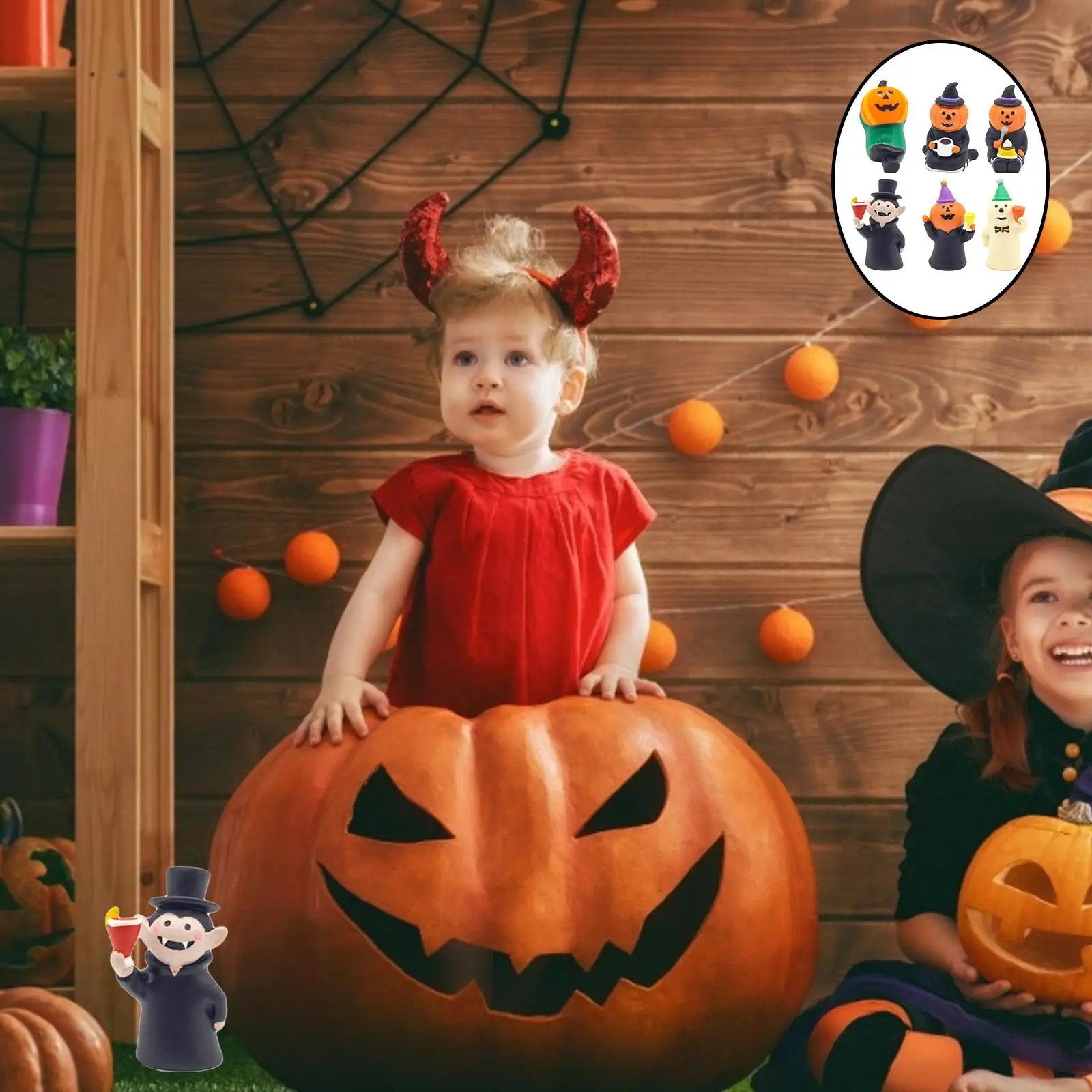 เครื่องประดับรูปผีฟักทอง ของตกแต่งฮาโลวีน ของเล่นจิ๋วสำหรับเด็กผู้ชาย ของเล่น DIY