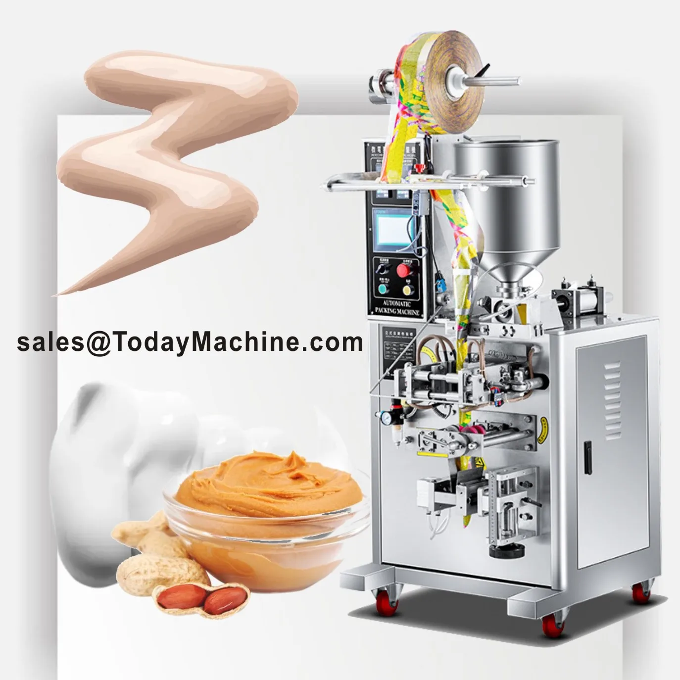 آلة تعبئة الكيس السائل الأوتوماتيكية الكاملة ذات 4 جوانب آلات تعبئة الأكياس السائلة عن طريق الفم البلاستيكية