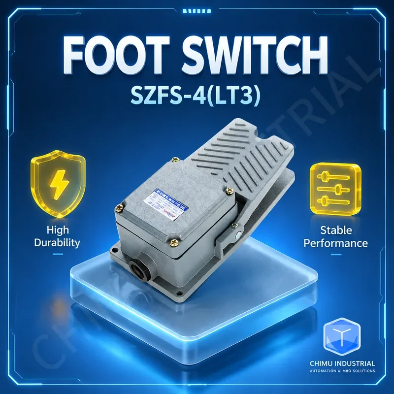 【CHIMU INDUSTRIAL】 for SZFS-4/5/6 LT3 LT4 LTH-1/6 Foot Switch Aluminum Case Silver Contact Self-reset Latch