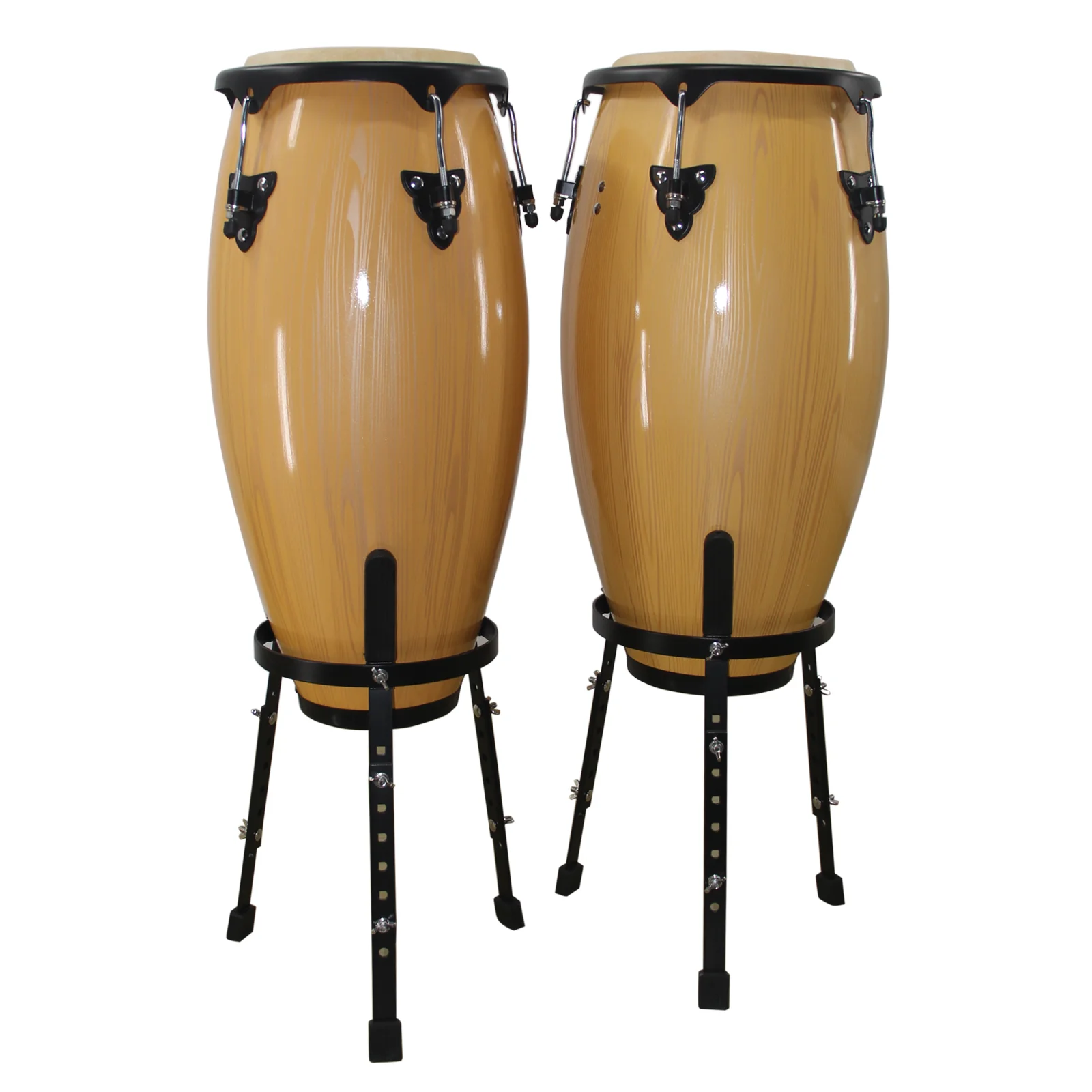 Conjunto de Tambores de Conga de Madera para Percusión Latina Profesional, Conjunto de Tambores de Conga Musicales Profesionales con Soporte