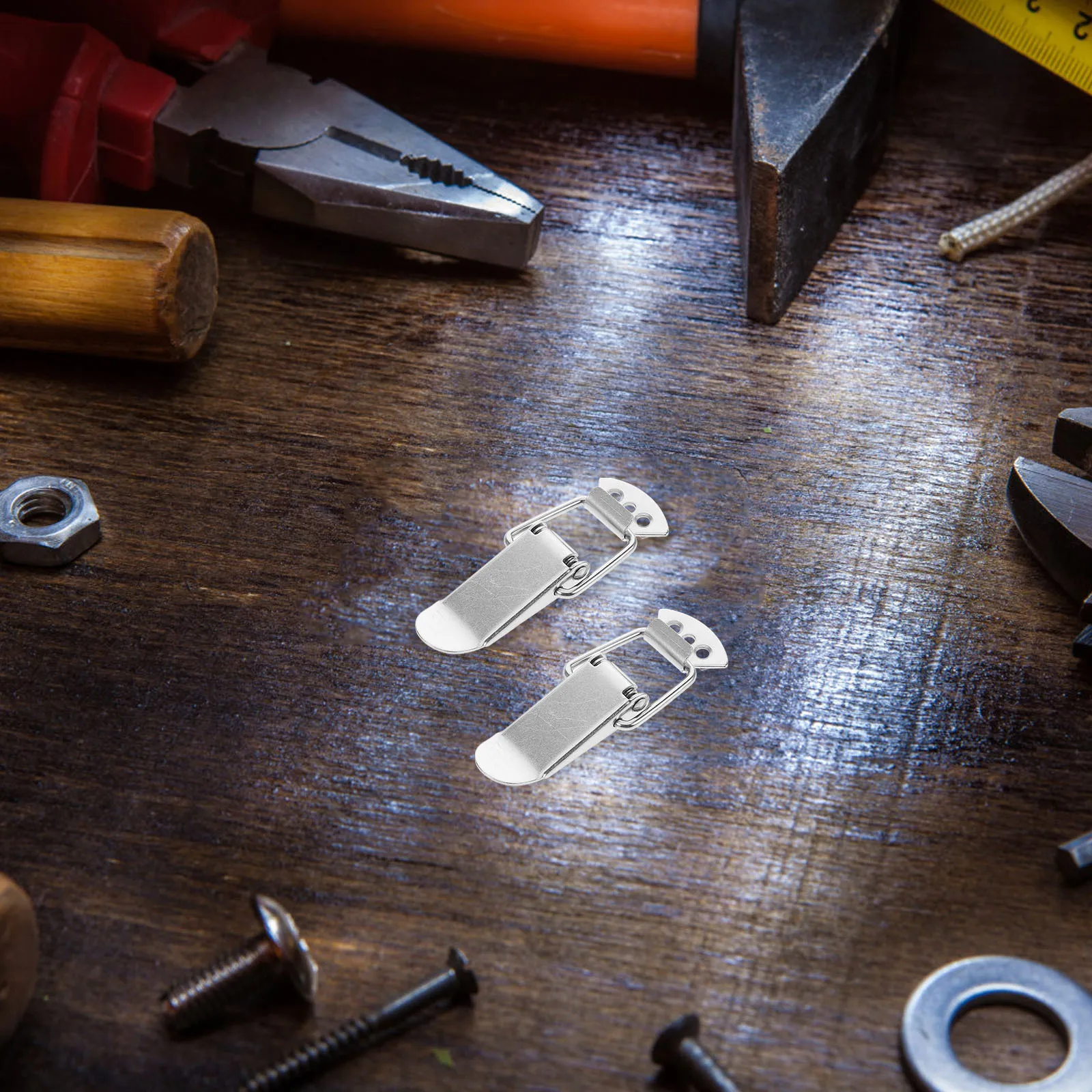 

4pcs Metal Spring Latch Lock Heavy Duty Duckbill Catch For Cabinet Toolbox Door Secure Closure Box Latches Hardware Toggle Latch