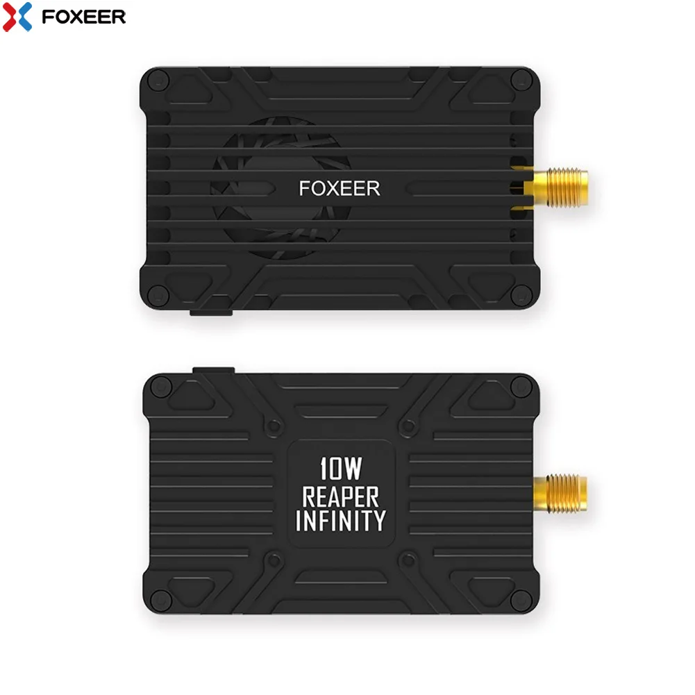 FOXEER 4.9G-6G Reaper Infinity 5.8G 10W 80CH VTX 2-8S Lipo 400mW/2W/5W/7.5W/10W Switchable Transmitter for Long Range RC FPV