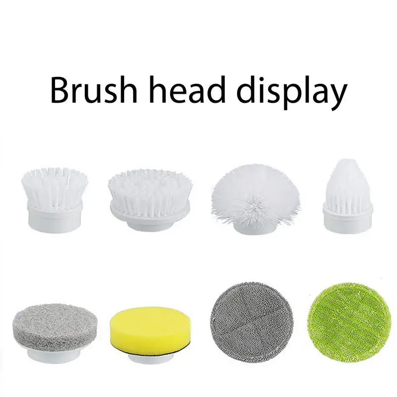 Bathroom Scrubber Electric Cleaning Tools Brushes With 6 Replaceable Brush Heads Multi-Functional Spin Brush For Floors Tiles