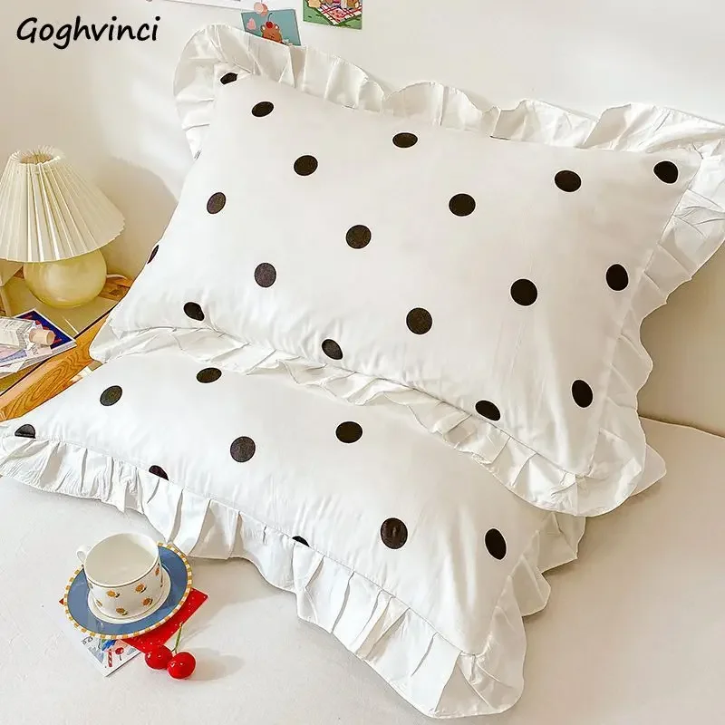 Nordic PillowCase Comfortable Skin-friendly Fashion 48x74cm Protector Textile Ruffles Students Household Bedding Dust-proof Ins