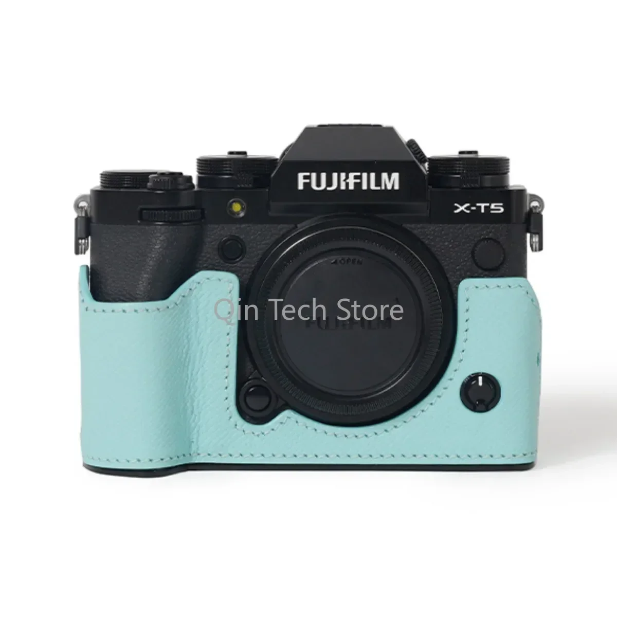 Bolsa de cuero Real hecha a mano para cámara, funda protectora de media cubierta con Base para Fuji XT5 Fujifilm X-T5, accesorios para fotografía de estudio
