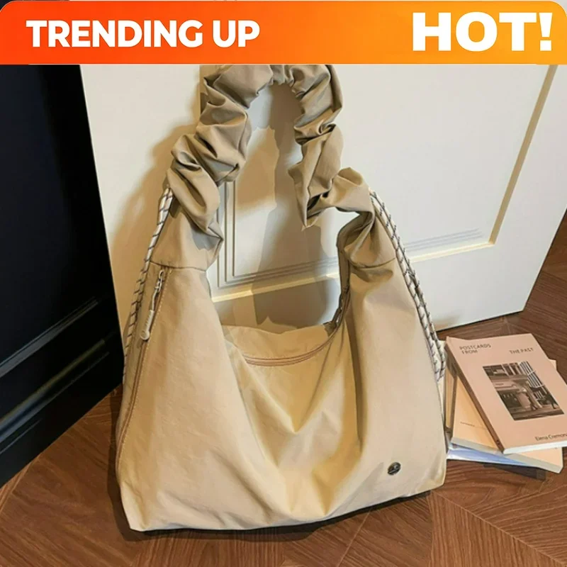 New Women Crossbody Bags Fashion Nylon Tote Shoulder Bag Large Capacity Lazy Style Korean Version Texture Casual Bags for Travel