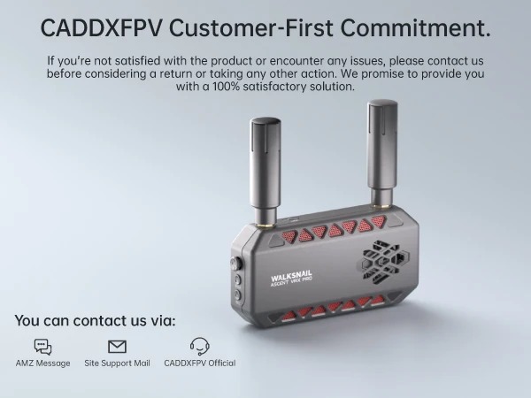 Caddx Walksnail Ascent VRX Pro Receiver Supports All FPV Goggles and Displays with HDMI Input Can Be Used with Ascent Lite+ VTX