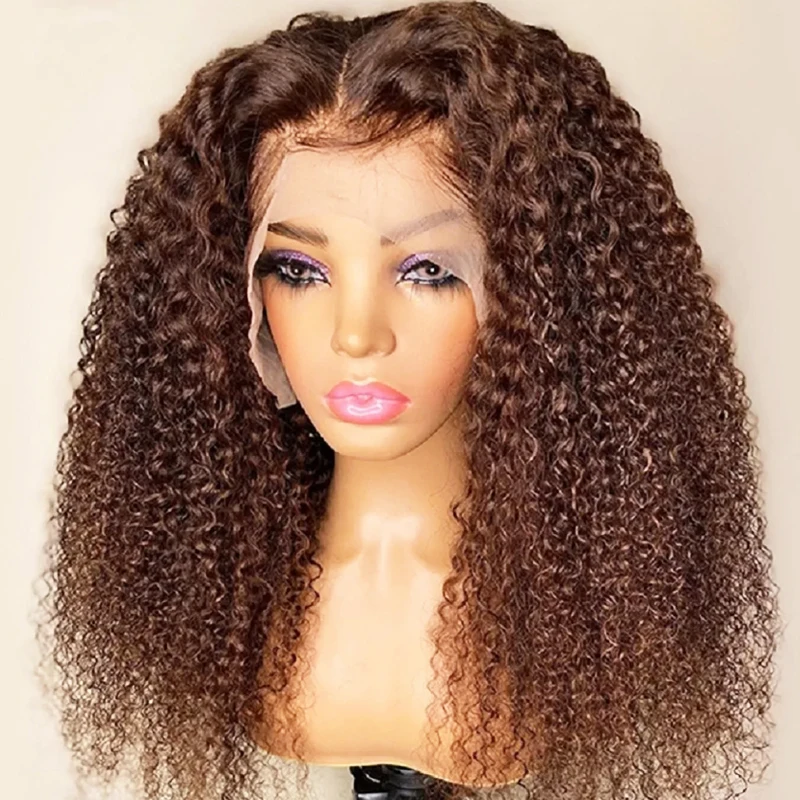 

Глубокая волна Фронтальный парик 13x4 13x6 Hd Кружева 30 40 дюймов Шоколадно-коричневый вьющийся парик фронтальной части человеческих волос Волнистые бразильские кудри Парики