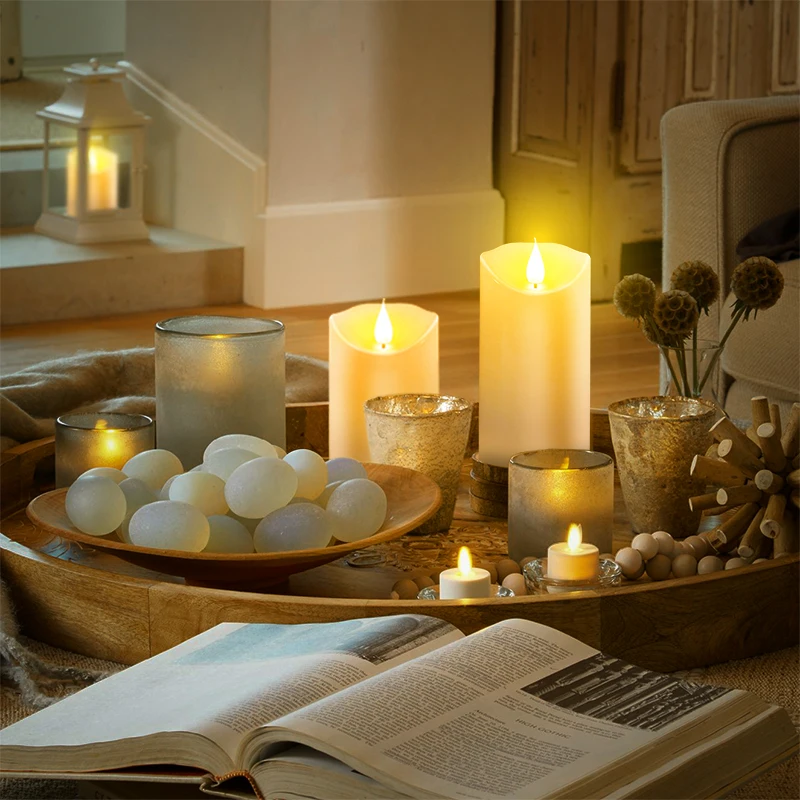 LED Candles Flameless Flickering Wedding Birthday Party Romantic Ambiance Lamp Home Decor Light 3D Flame Christmas Decorations