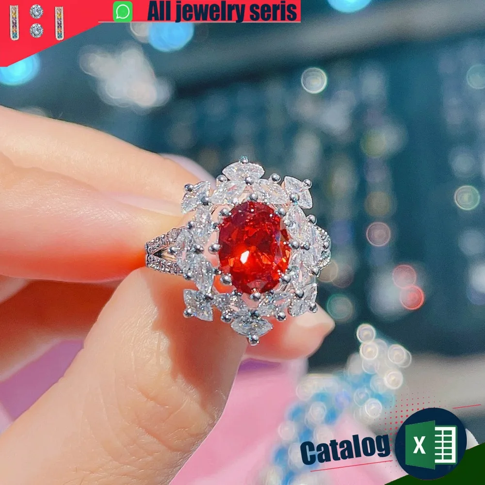 

Красное солнце никогда не наборы кольцо с камнем универсальное кольцо с красным сверкающим бриллиантом для женщин