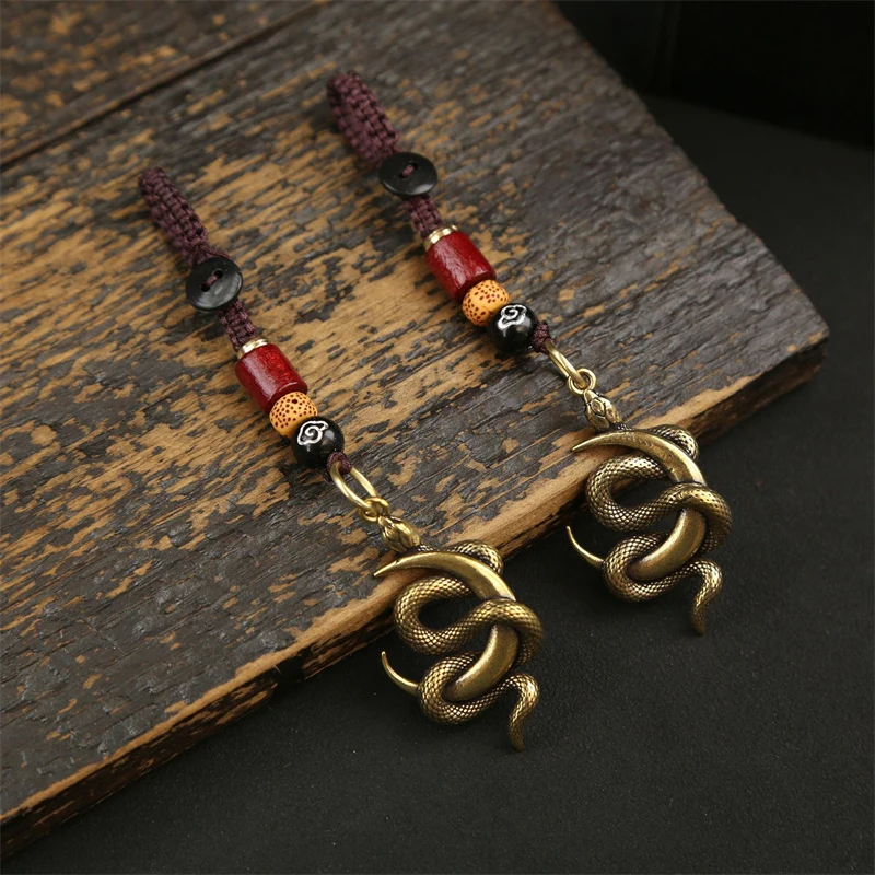 

1 шт., брелок для ключей в форме тыквы, полумесяц, 2025 год китайского зодиака, змея, счастливый кулон, брелок для ключей, женская и мужская сумка, очаровательное ювелирное изделие, подарок