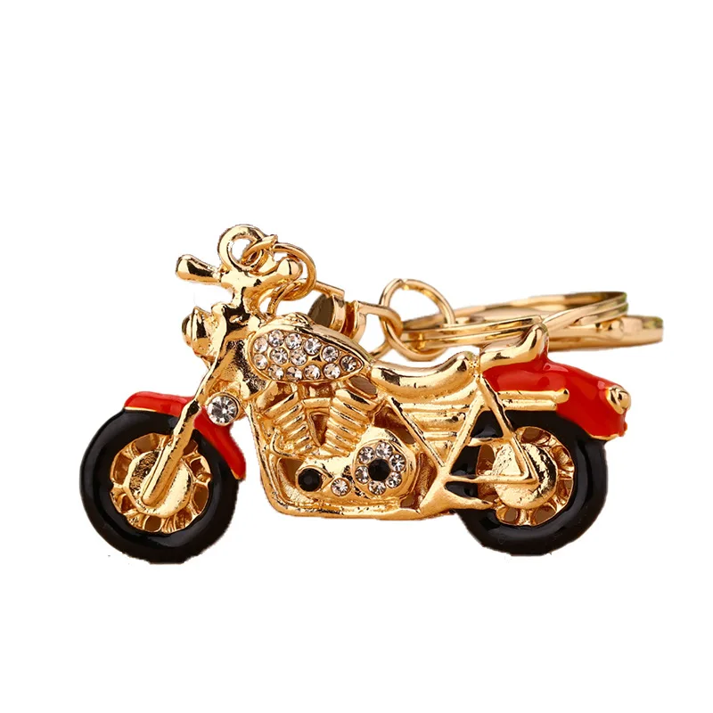 Trinket Motor Scooter Chaveiro para Mulheres, Corrente Chave Do Carro De Cristal, Anel De Charme De Saco, Nova Moda