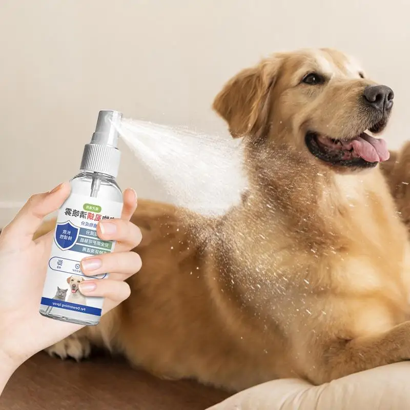 Spray para proteção contra moscas para animais de estimação, 100ml, casa, filhote de cachorro, gatinho, spray leve, secagem rápida, tapetes líquidos, solução de brinquedos