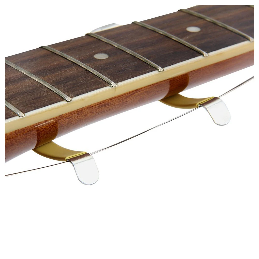 2Pcs Metal String Spreaders Guitar Luthier Tool for Cleaning Fretboard Yellow