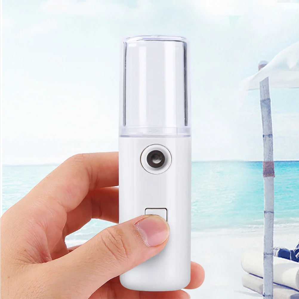 

1pc 20Ml Portable Facial Steamer Usb Rechargeable Nano Mist Spray 0.3Um Ultrafine Hydrator For Sensitive Dry Oily Combination