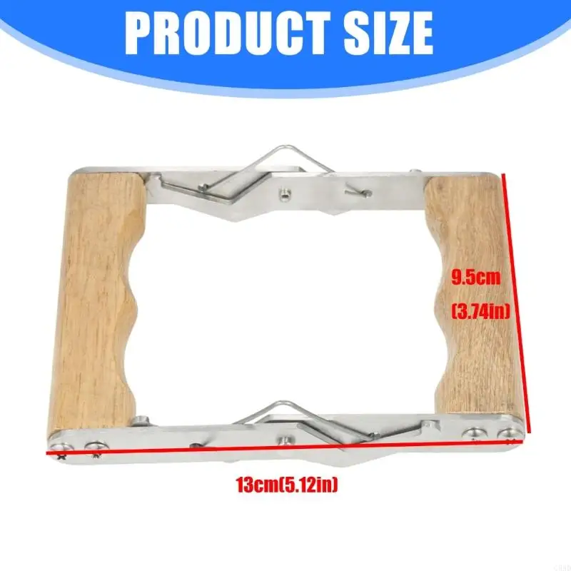 Держатель ручки рамки пчеловодства с эргономичной деревянной ручкой для осмотра ульев C5AD