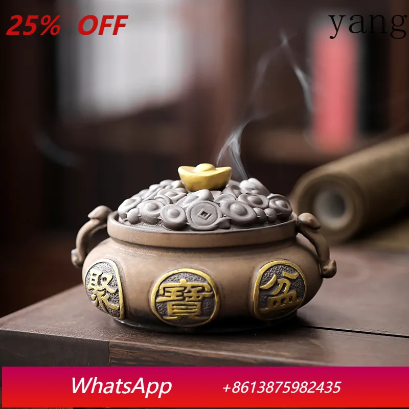 

LH household ceramic wire incense burner Jucai aromatherapy burner indoor Buddhist utensils