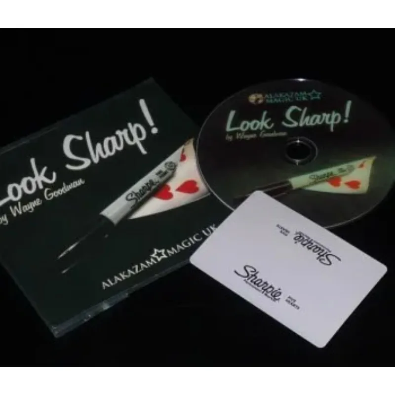 

Look Sharp (DVD+Gimmick) Magic Tricks Marker Pen to Chosen Signed Card Magia Magician Close Up Street Props Illusion