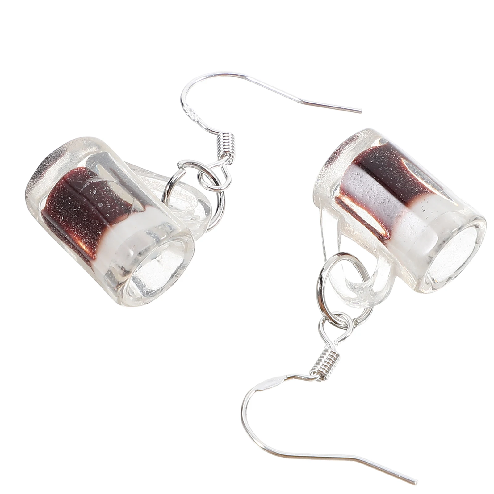 

Beer Mug Earrings Statement for Women Dangling Holiday Fashionable Accessories Fun Funny Resin Dad