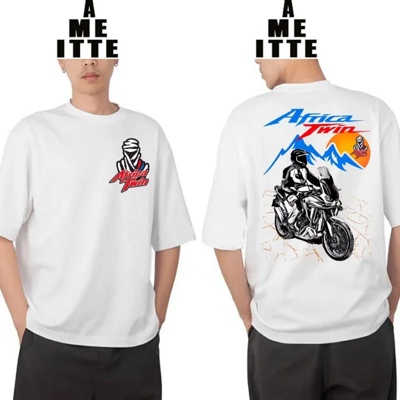 HondAfrika Twin CRF1000l Moto Reiten T-shirts Männer Kurzarm GS Abenteuer Motorrad Fahrer T-Shirt Hip Hop Junge Casual Tees