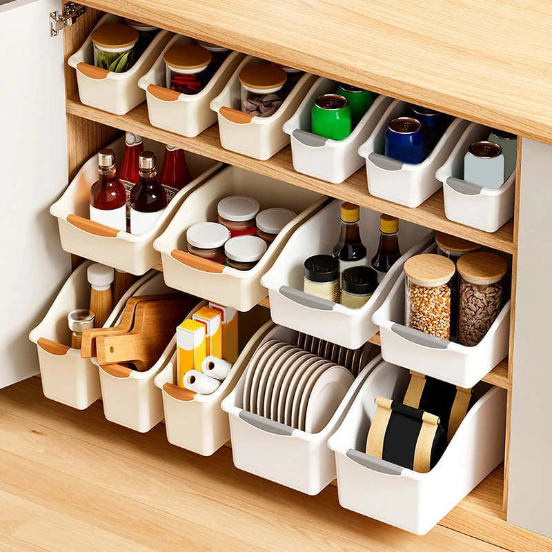 

Drawer-type Cabinet Storage Box With Pulley Gap Sundries Kitchen Storage Box Large Capacity Multifunctional Storage Box