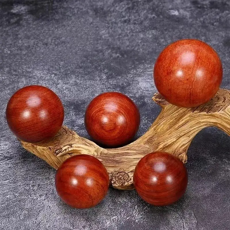 2Pcs Stress Ball Chinese Style Carving Crafts Toys Desktop Health Baoding Balls Rosewood Massage