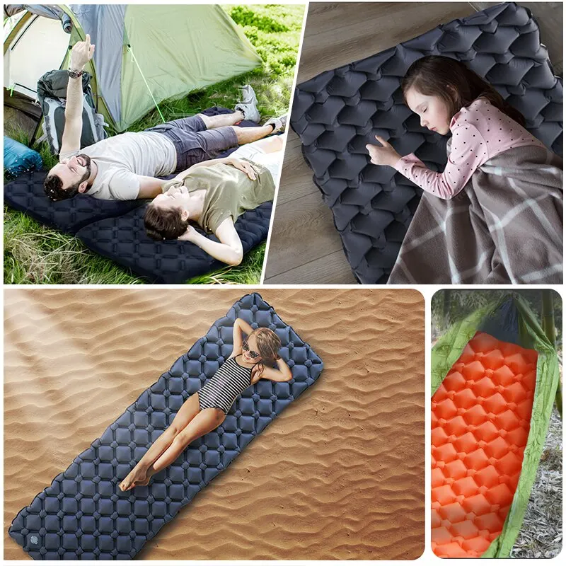 WESTTUNE Camping Sleeping Pad Ultralight Inflatable Mattress Portable Outdoor Air Cushion Sleeping Mat for Travel Hiking