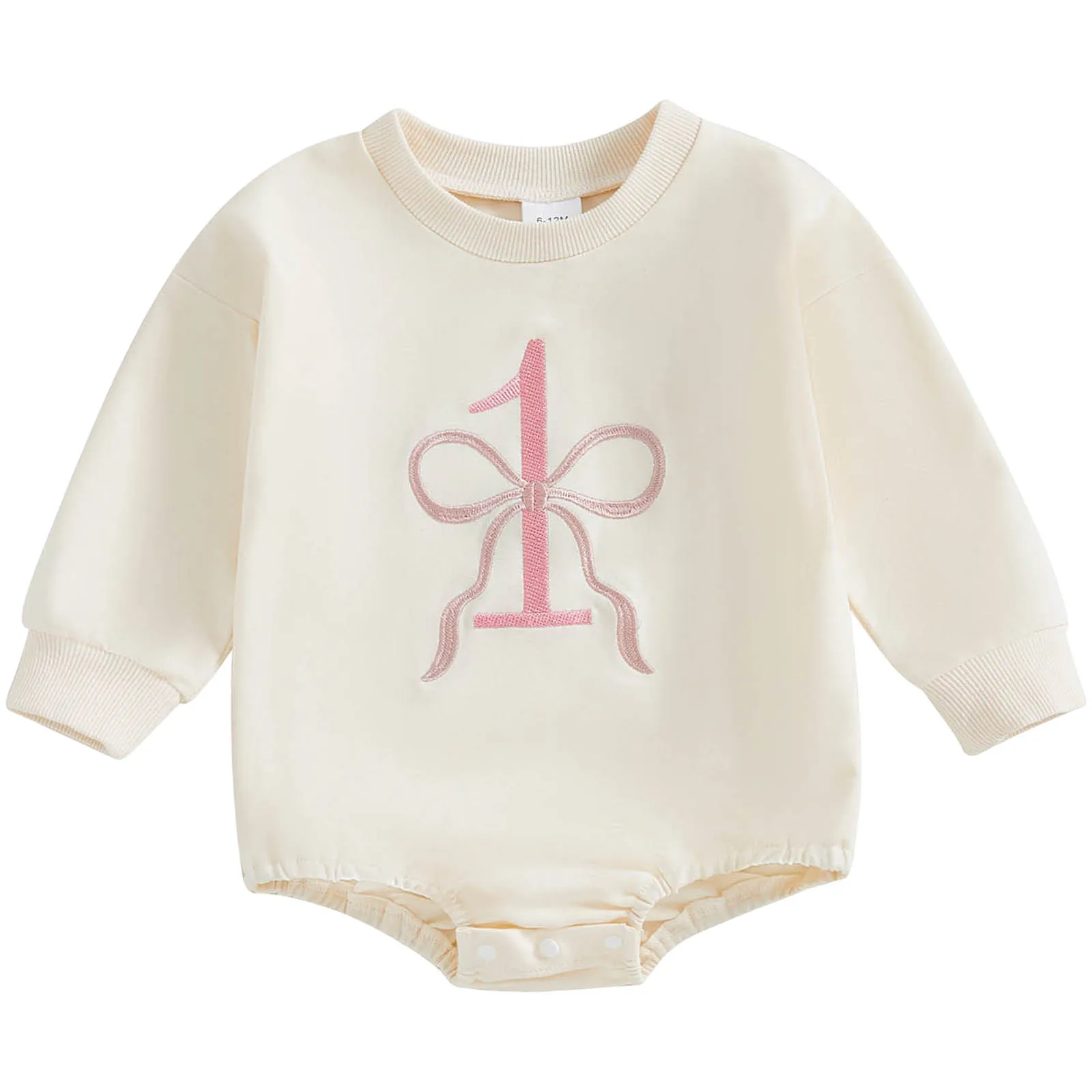 ثوب فضفاض للفتيات للأطفال بلون سادة بفيونكة مطرزة للبنين والبنات بدلة رومبير مريحة صديقة للبشرة وقابلة للتنفس 2025 #4