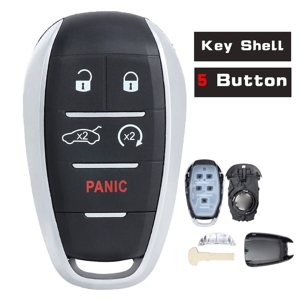 

KEYECU 5-кнопочный дистанционный дом для Alfa Romeo Giulia Stelvio 2017 2018 2019 2020, умный пульт дистанционного управления, чехол-брелок