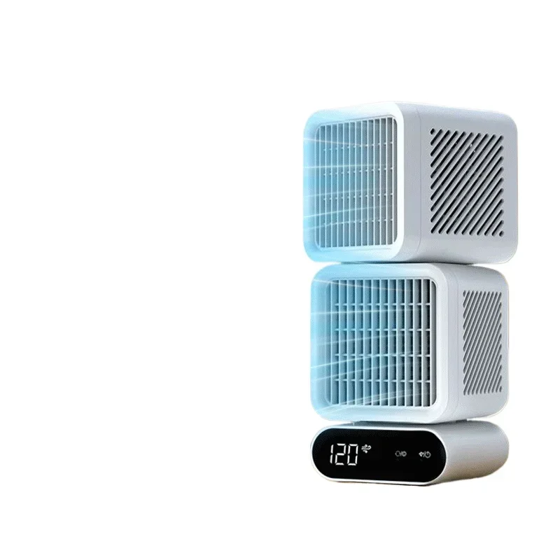 Desktop fan can shake head mute indoor office rental room car desktop bladeless circulating cooling fan