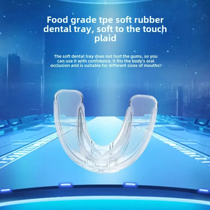 Instock بالجملة واقي الفم الشفاف الملاكمة واقي الفم الرياضي الأزرق فئة الهوكي الرياضة جهاز الفم الساحر #2