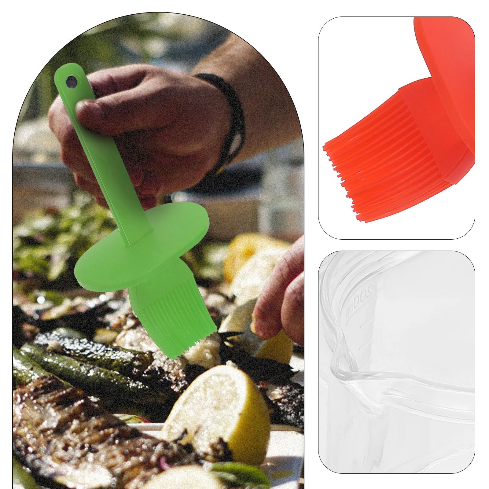 

3Sets Barbecue Oil Brush Silicone Basting Brush for Bbq Cooking Grilling Sauce Pastry Kitchen Tool Silicone for Cooking
