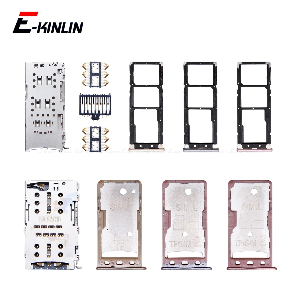 Micro SD / Sim Card Tray Socket Adapter For XiaoMi Redmi 5A Note 5A Connector Holder Slot Reader Container Parts