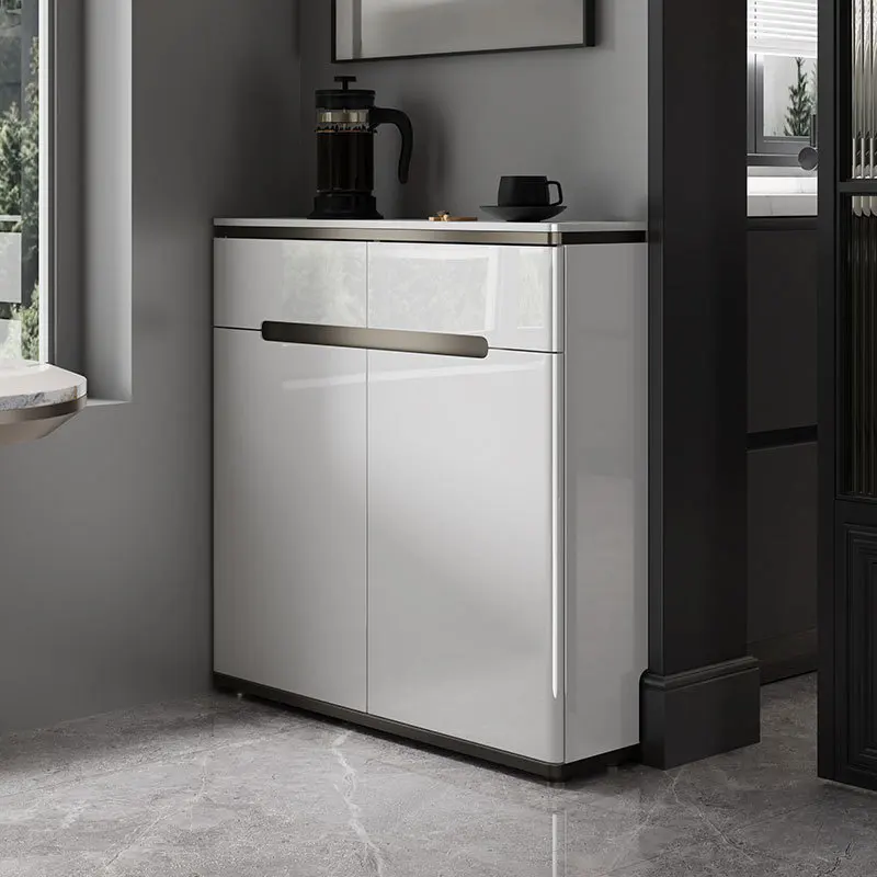 Ultra-thin rock slab dining side cabinet modern simple 20cm extremely narrow kitchen living room storage porch partition 25
