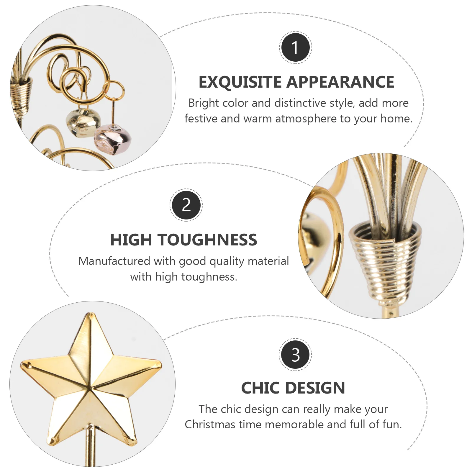 

1 pc Metal Diy Christmas Tree High Quality Mini Xmas Decor Exquisite Chic Desktop Ornament Home Kitchen Office Party