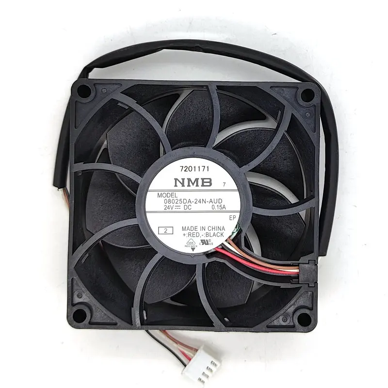 Original Cooling Fan for Inverter 08025DA-24N-AUD 80*80*25MM 8cm DC24V 0.15A 4Lines