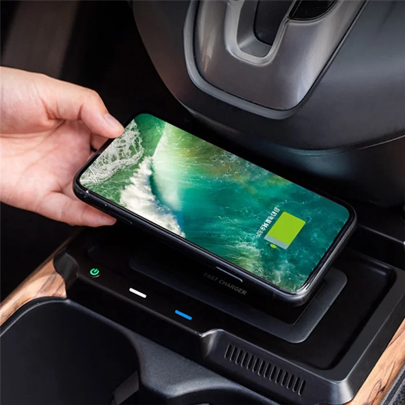 A64P-15W شاحن سيارة لاسلكي تشى شاحن الهاتف شحن سريع حامل هاتف استبدال أجزاء اكسسوارات لهوندا CRV 2017-