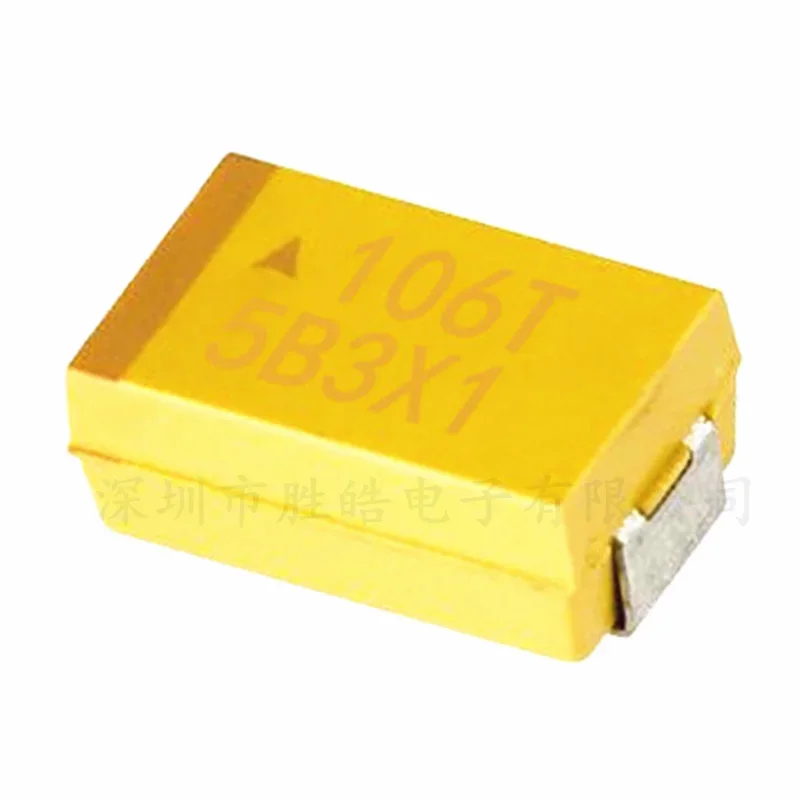 

10Pcs/Lot/ Patch Tantalum Capacitor 106T 10UF 50V E Type 7343H 2917 Yellow Polarity Capacitor High Quality