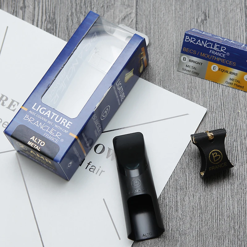 Brancher Ligature Eb Alto Saxophone Ebonite Mouthpiece Hard rubber Bb Tenor Soprano Clarinet SAX Metal Mouthpiece