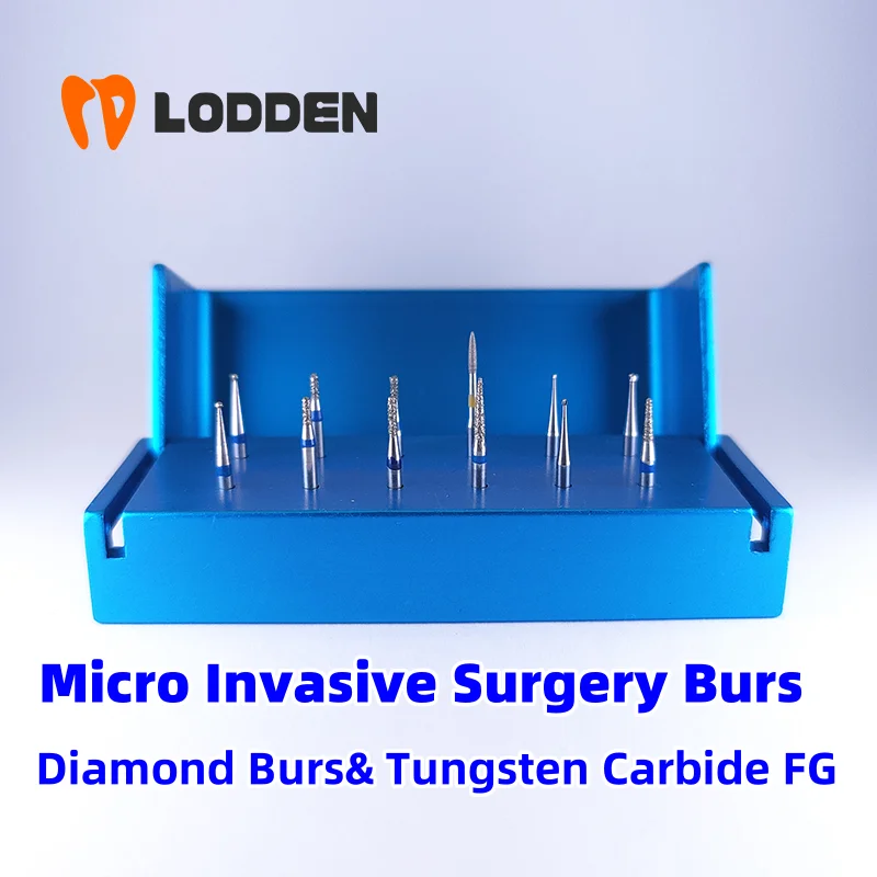 

Dental Micro Invasive Surgery Burs Kit 4105A Diamond Burs& Tungsten Carbide FG Burs 12pcs/box